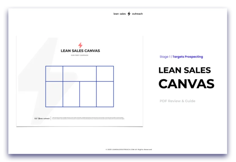 Método 9 Lean Sales Outreach Sales Frameworks example 2
